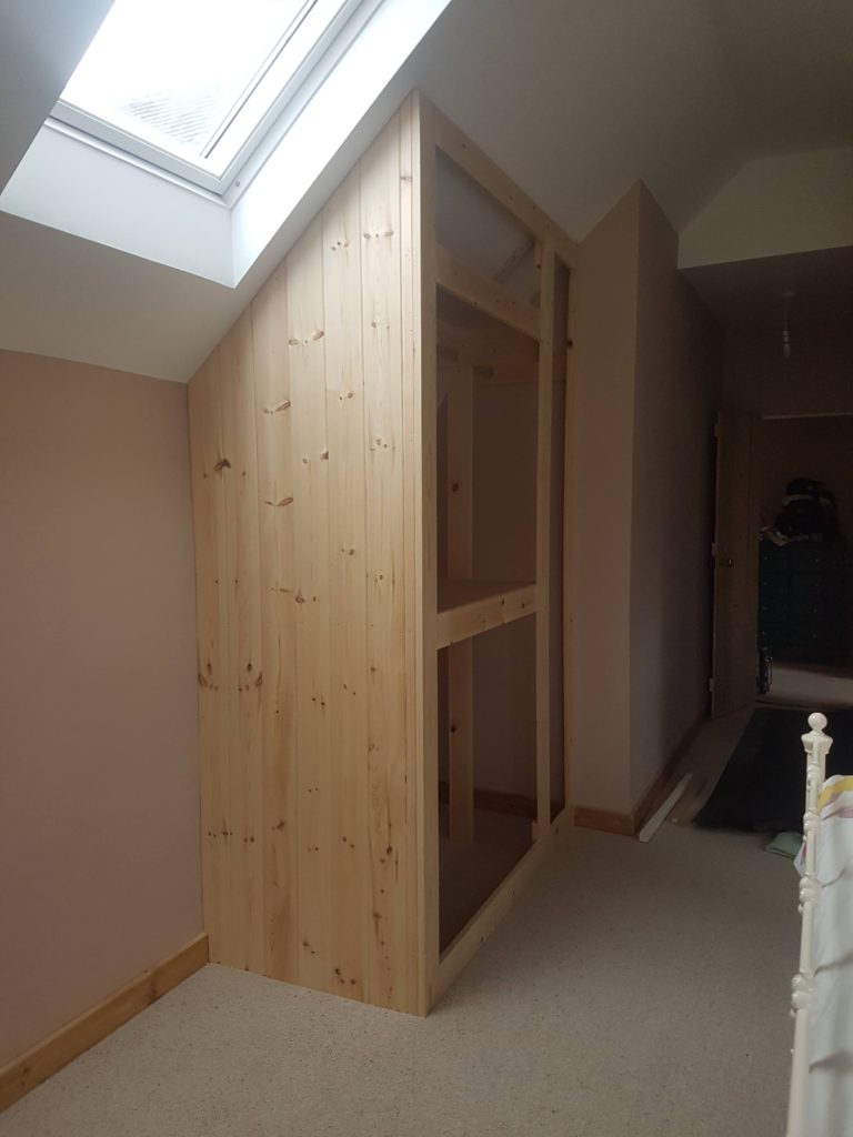 Bespoke Wardrobes in loft space – Feb 2020